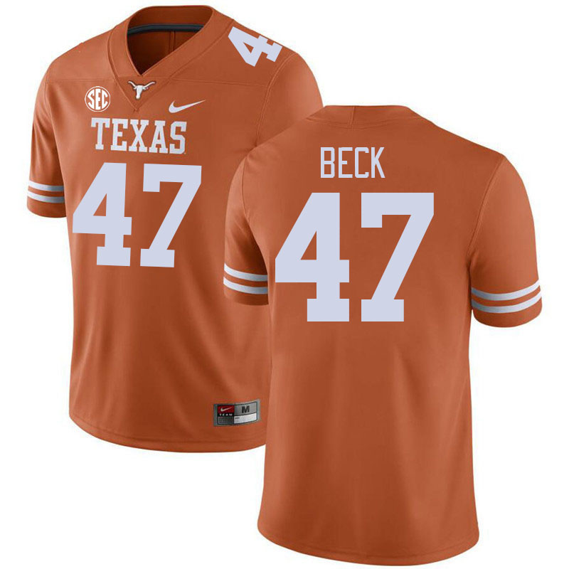 # 47 Andrew Beck Texas Longhorns Jerseys Football Stitched-Orange